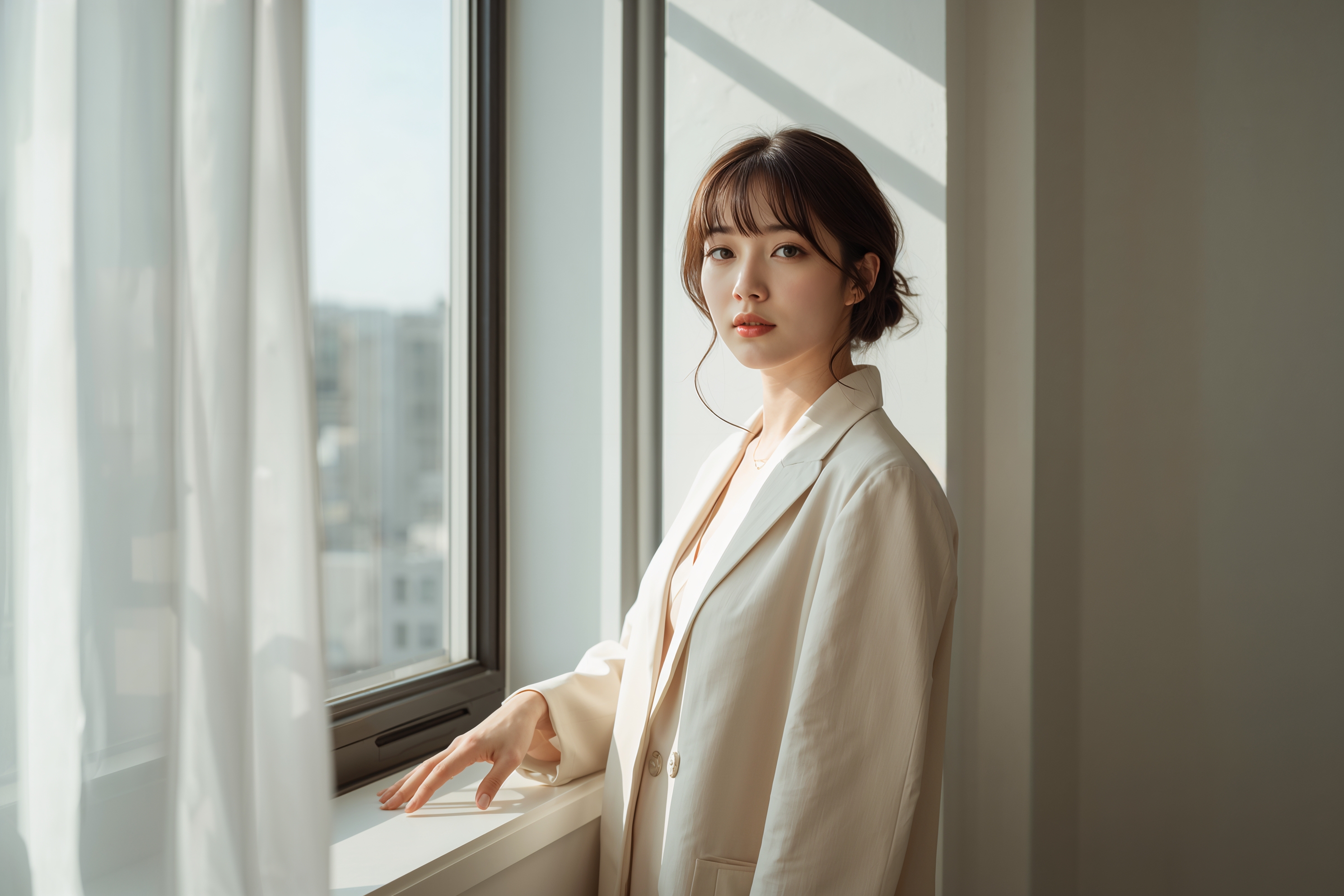 Portrait photograph, soft window light