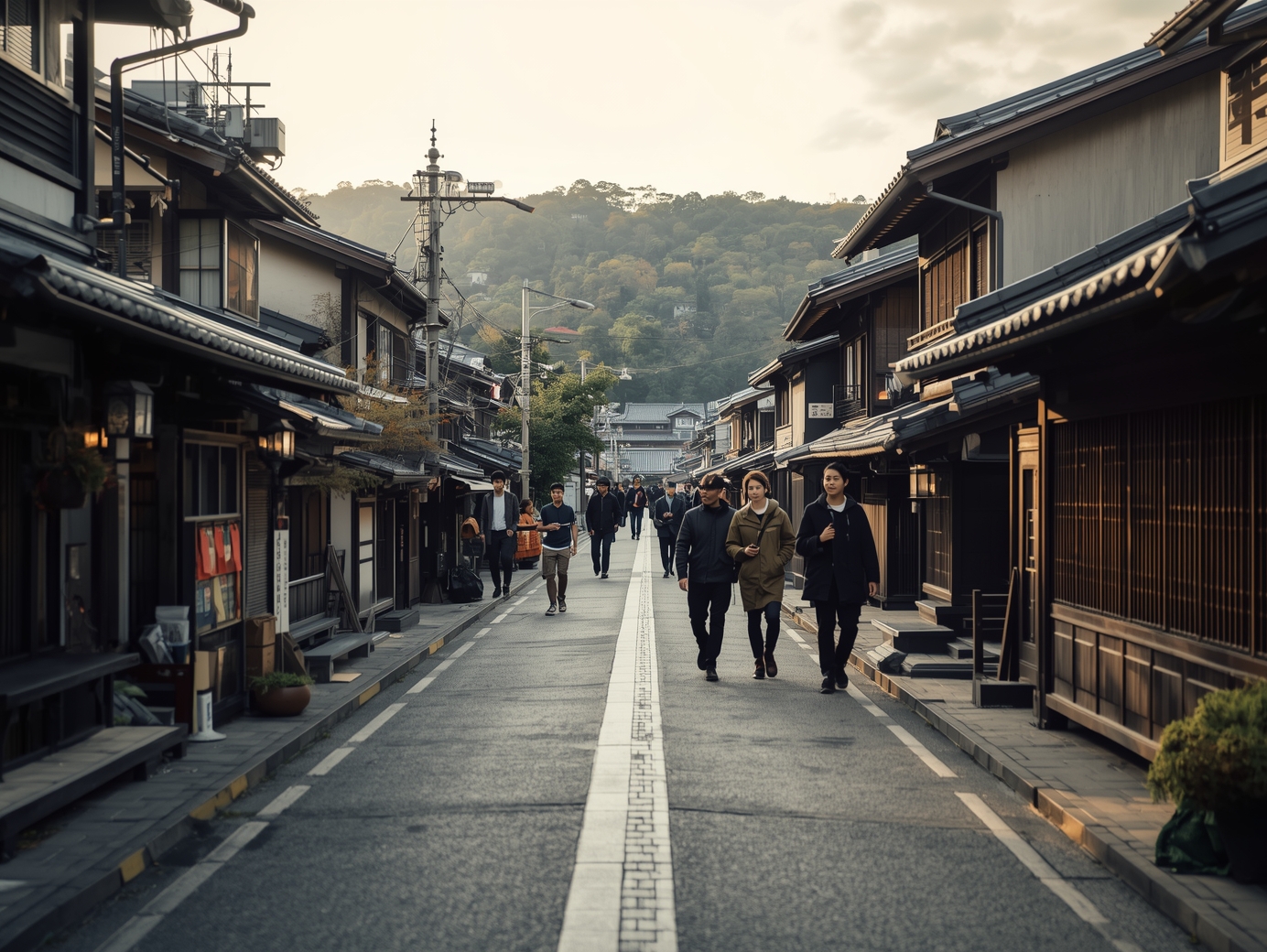 Kyoto shrine and streets
